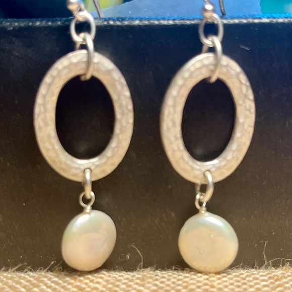 Silpada Pearl Drop Earrings - Picture 7 of 7